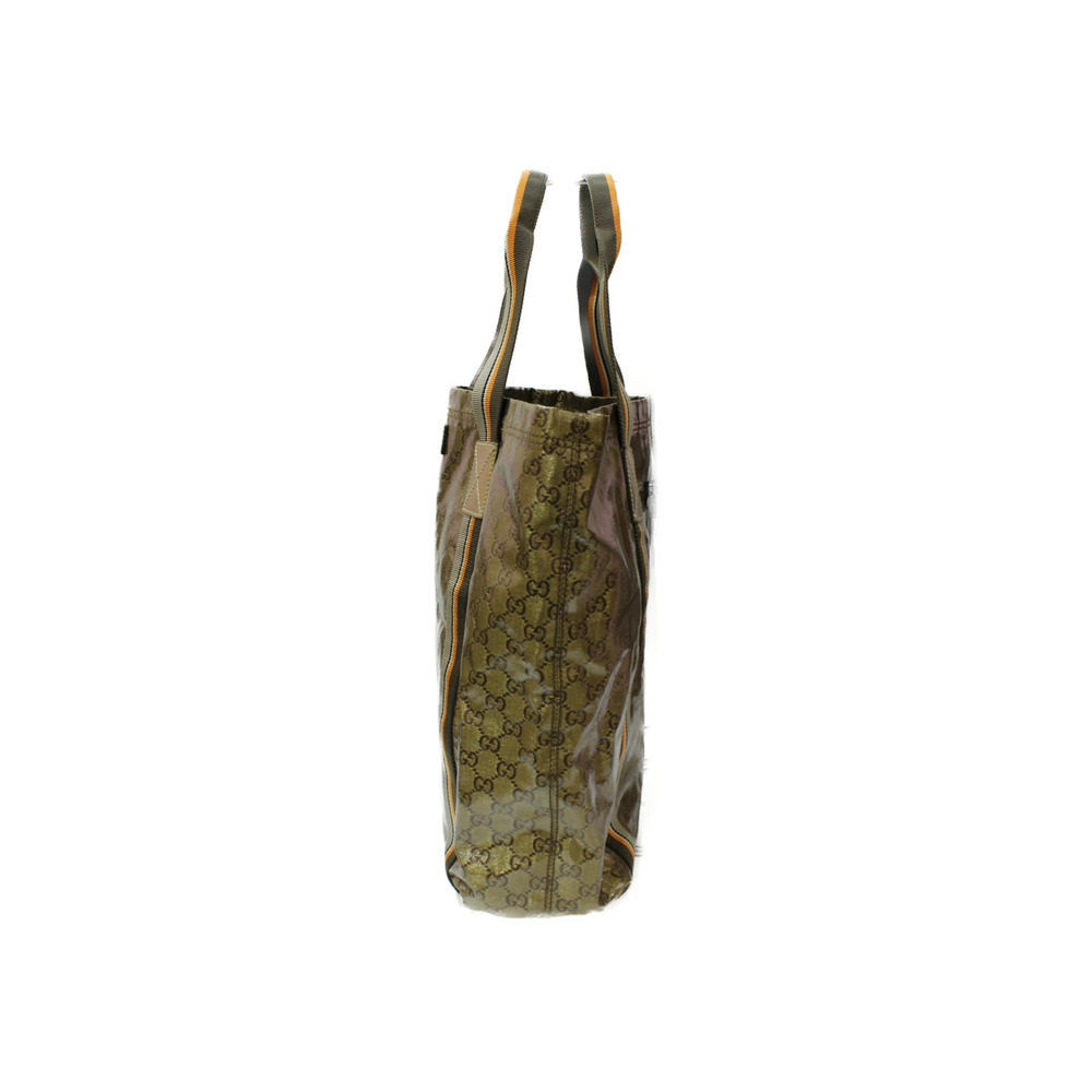 Gucci Signature Bag Tote Canvas Gold